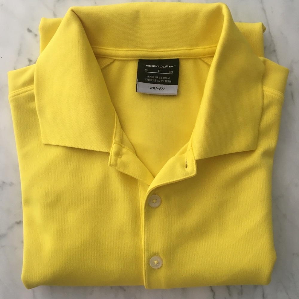 Nike Golf Dri-Fit Yellow Polo - small